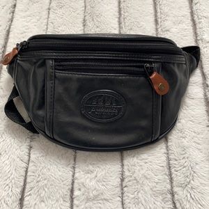 Black leather Fanny pack